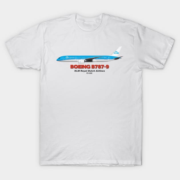 Boeing B787-9 - KLM Royal Dutch Airlines T-Shirt by TheArtofFlying